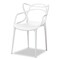Baxton Studio Landry ModernWhite Finished Polypropylene Plastic 4-Piece Stackable Dining Chair Set, PK4 192-4PC-12028-ZORO - alternate 7